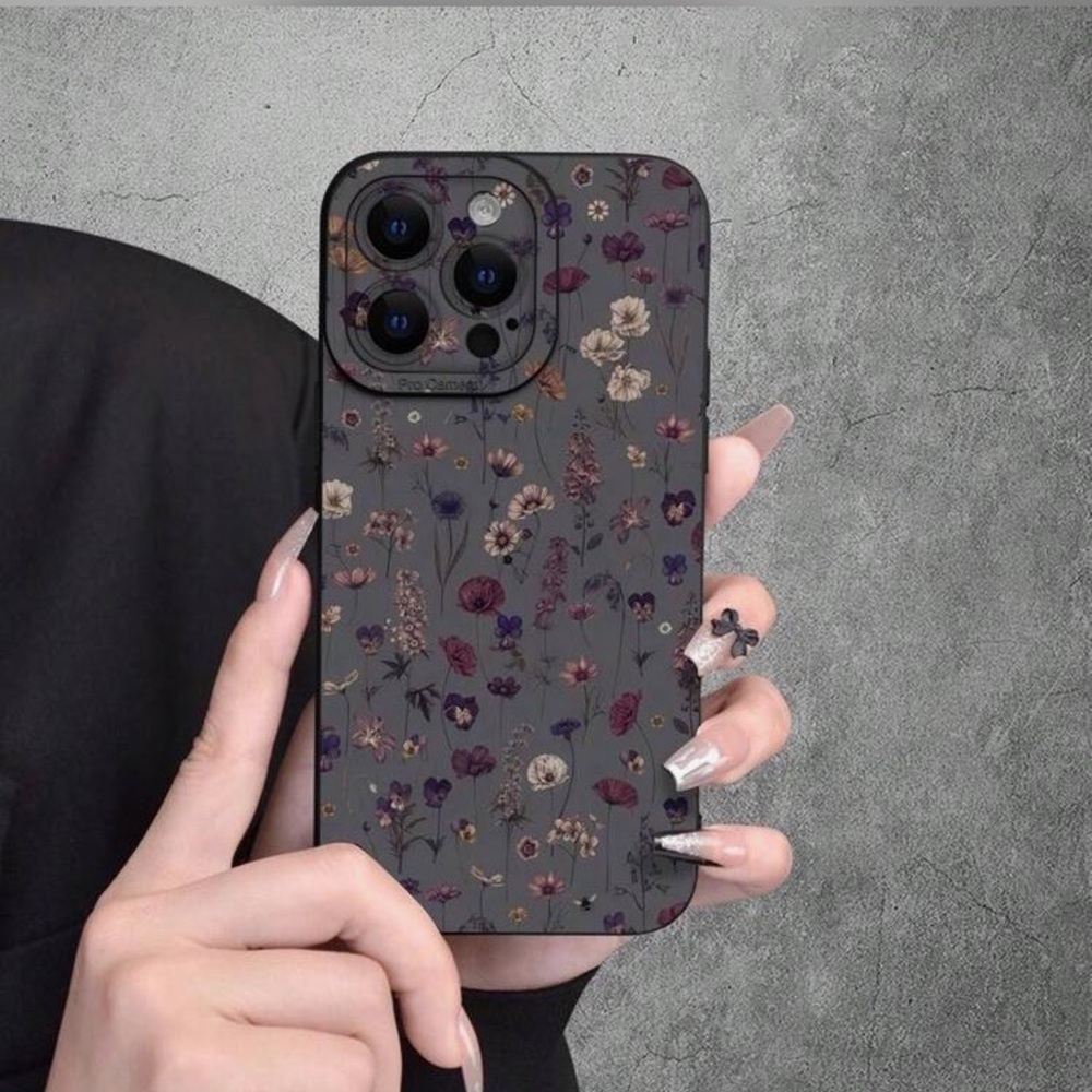 iPhone 12 Pro Max - Elegant Floral Gray Phone Case